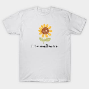 Sunflower Flora Positive School Class Board Minimalist Vintage T-Shirt